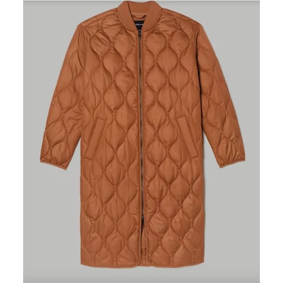 NWT Everlane ReNew long liner jacket in Cinnamon medium - Picture 2 of 5